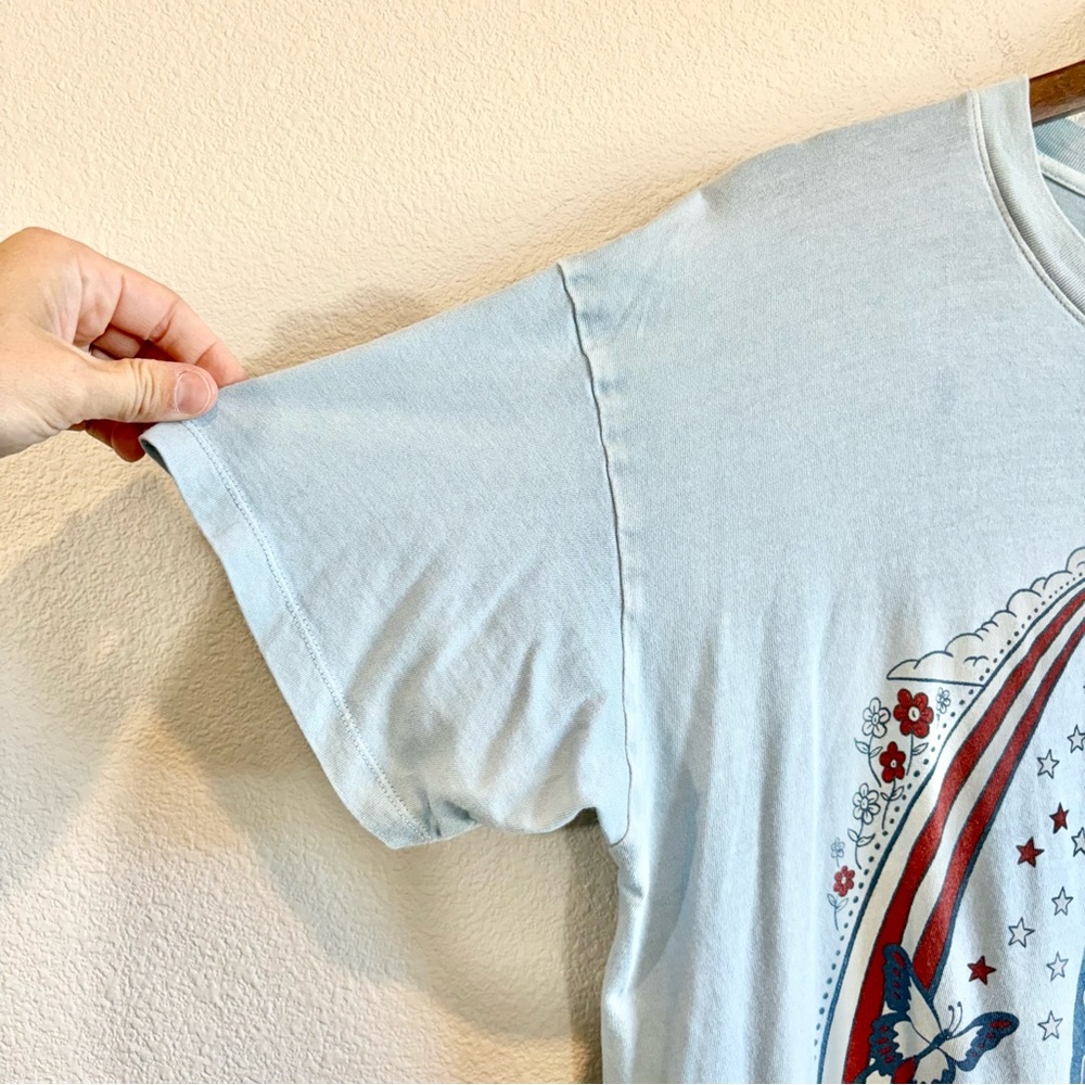 American Eagle Outfitters Light Blue Coca Cola Graphic Tee - Picture 2 of 7
